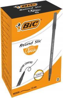 Čierne guľôčkové pero BIC